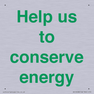 Help us to conserve energy 